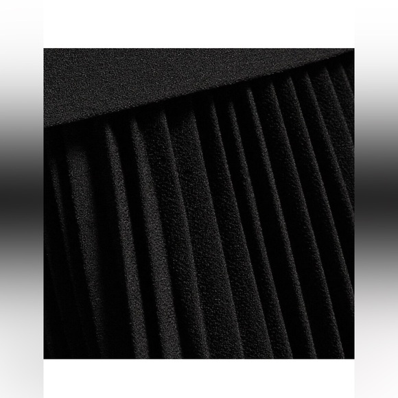 Theory Black Malkan P Winslow Layered Pleated Skirt Dress Size 4 - Picture 4 of 9